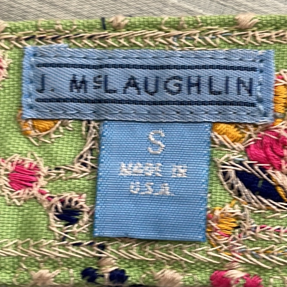 Beautiful embroidered fabric belt with brass ring buckle - size small - Picture 5 of 10